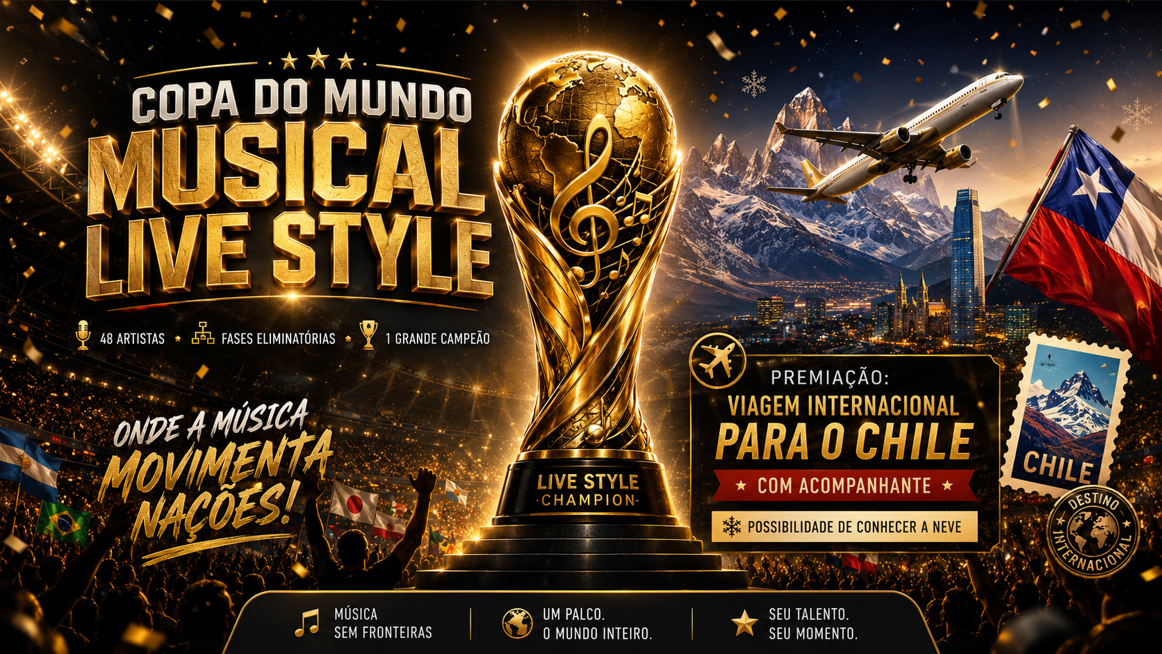 Copa do Mundo Musical Live Style — Viagem internacional para o Chile